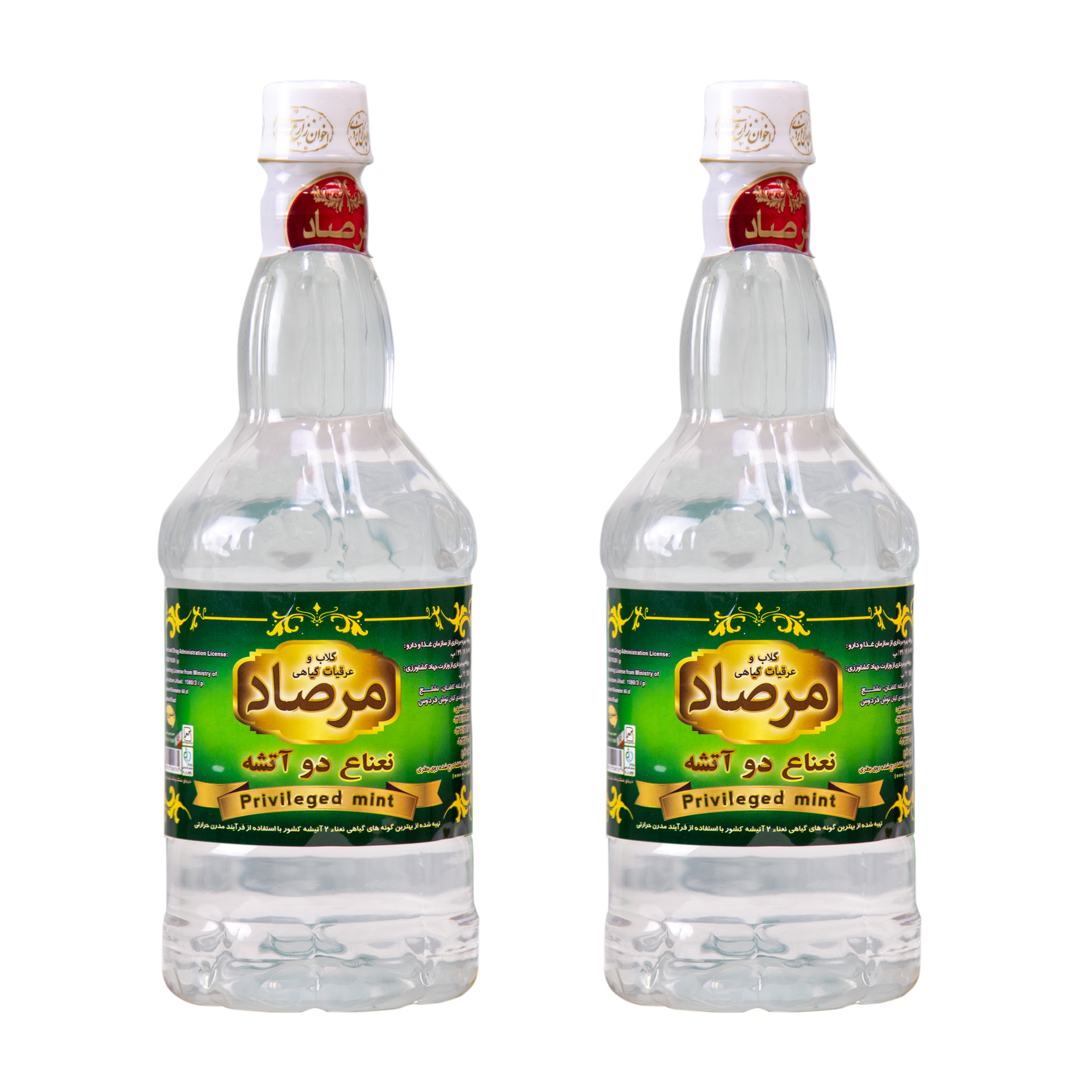 عرق نعنا دو آتیشه مرصاد -1 لیتر بسته 2 عددی