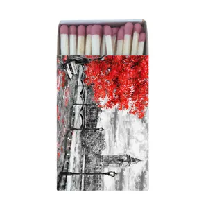 کبریت مدل طرح نقاشی درخت و برج بیگ بن لندن مدل K1006