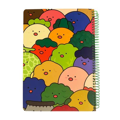 دفتر مشق 100 برگ مدل فانتزی سبزیجات VG1