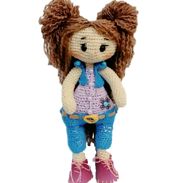 عروسک بافتنی طرح دختر کد hp28
