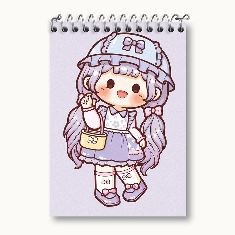 دفتر یادداشت 50 برگ خندالو طرح دخترانه کیوت کد N1819