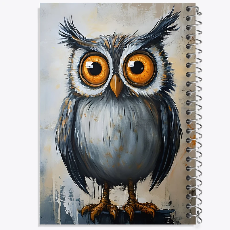 دفتر شطرنجی 50 برگ خندالو طرح جغد کد F7778