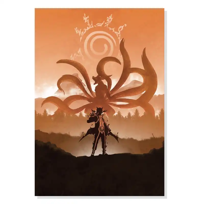 پوستر طرح انیمه ناروتو و روباه نه دم کیوبی مدل M0661