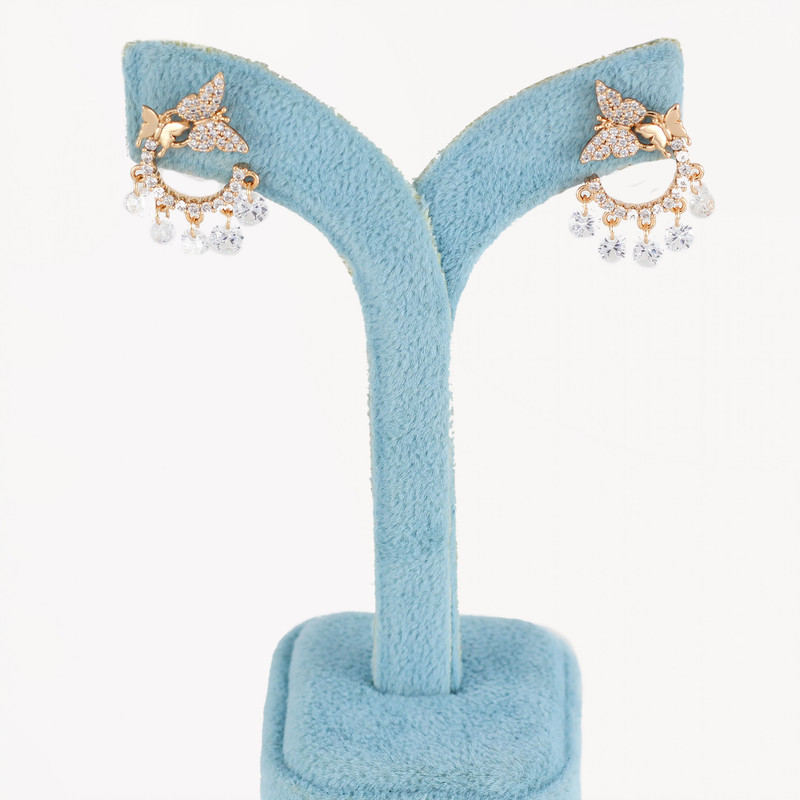 گوشواره زنانه ژوپینگ مدل پروانه کد rr406