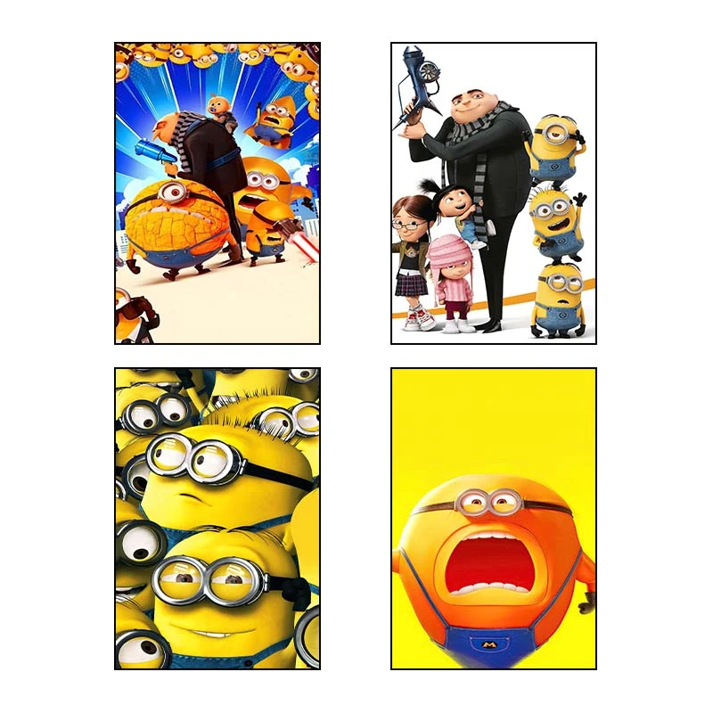 تابلو شاسي کارنيکا طرح من نفرت‌انگیز Despicable Me کد 61467 مجموعه 4 عددی