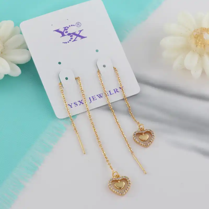 گوشواره زنانه وای اس ایکس مدل قلب کد J717