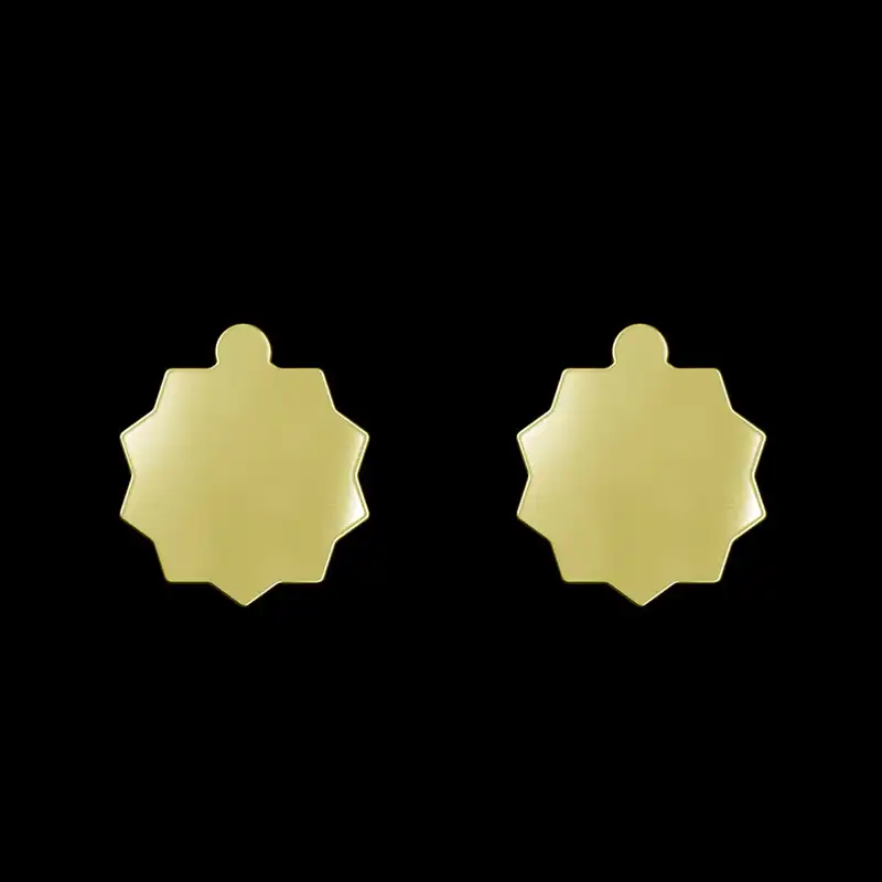 گوشواره طلا 18 عیار زنانه مدوپد مدل ستاره کد GA1-15596