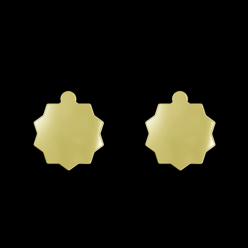 گوشواره طلا 18 عیار زنانه مدوپد مدل ستاره کد GA1-15596