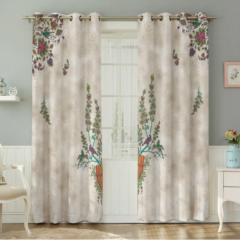 پرده نیروانا طرح سنتی  مدل هازان کد 9929 سایز 140×280 سانتی متر