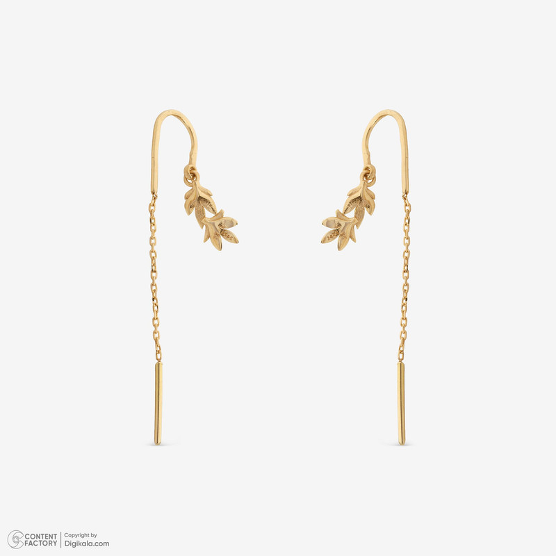 گوشواره بخیه‌ای طلا 18 عیار زنانه جواهری راز مدل 2412-39 - 5