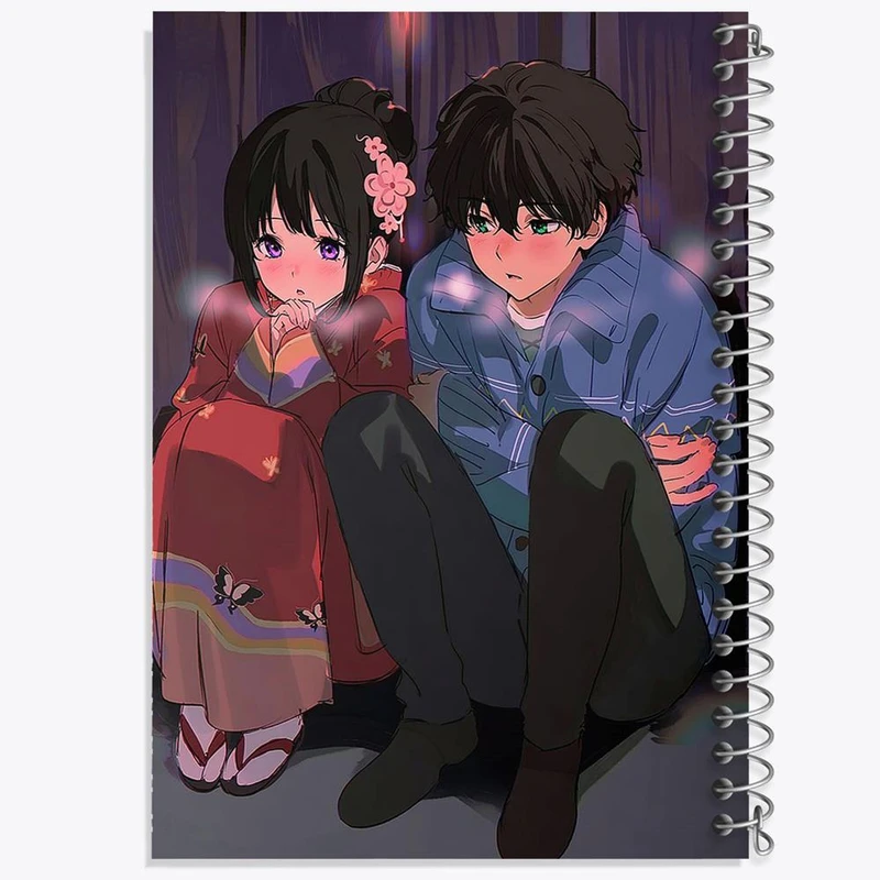 دفتر مشق 100 برگ خندالو طرح اورکی و چیتاندا انیمه هیوکا Hyouka کد 17095