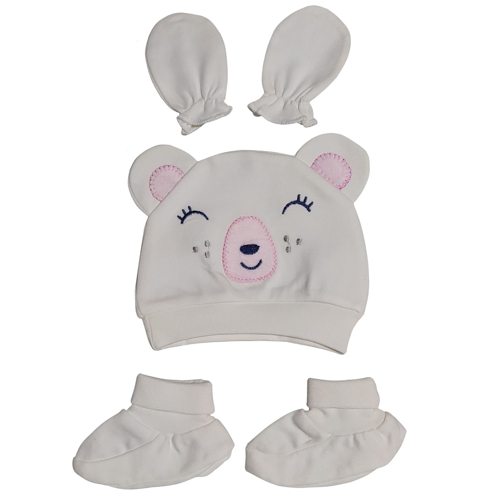 ست کلاه و پاپوش و دستکش نوزادی ماماس اند پاپاس مدل Sweety Bear-2 -  - 1