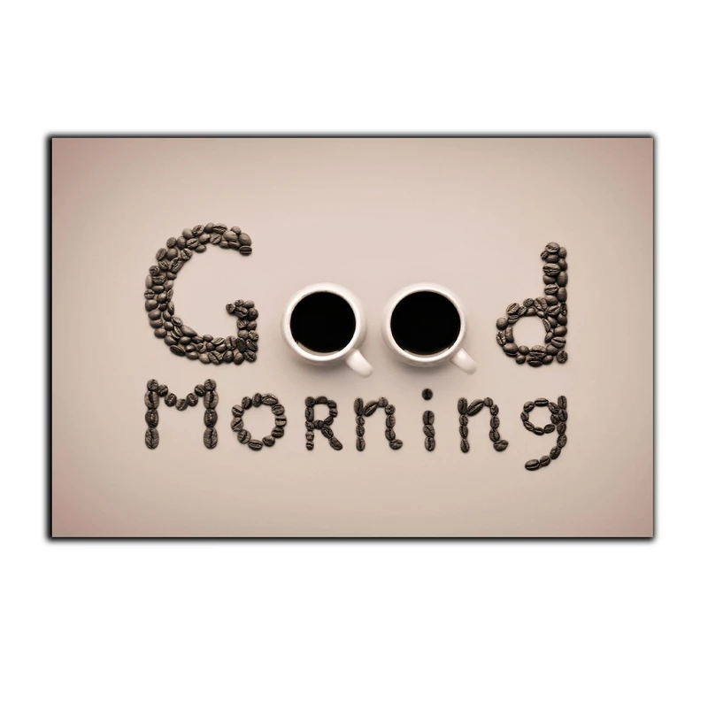 تابلو شاسی بکلیت طرح صبح بخیر و قهوه مدل SH-S4426