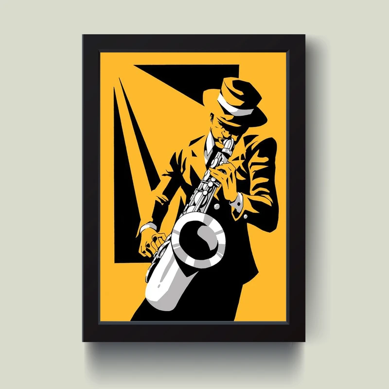 تابلو مدل ساکسوفون Saxophone کد m2685-w