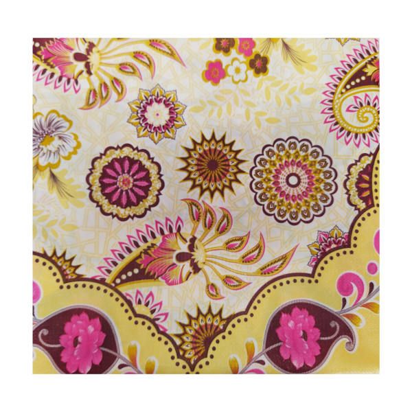 سفره 4 نفره طرح گل و ترمه لیمویی کد 4550