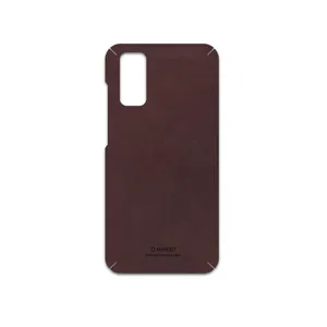 MAHOOT Matte-Dark-Brown-Leather Cover Sticker for Samsung Galaxy S20