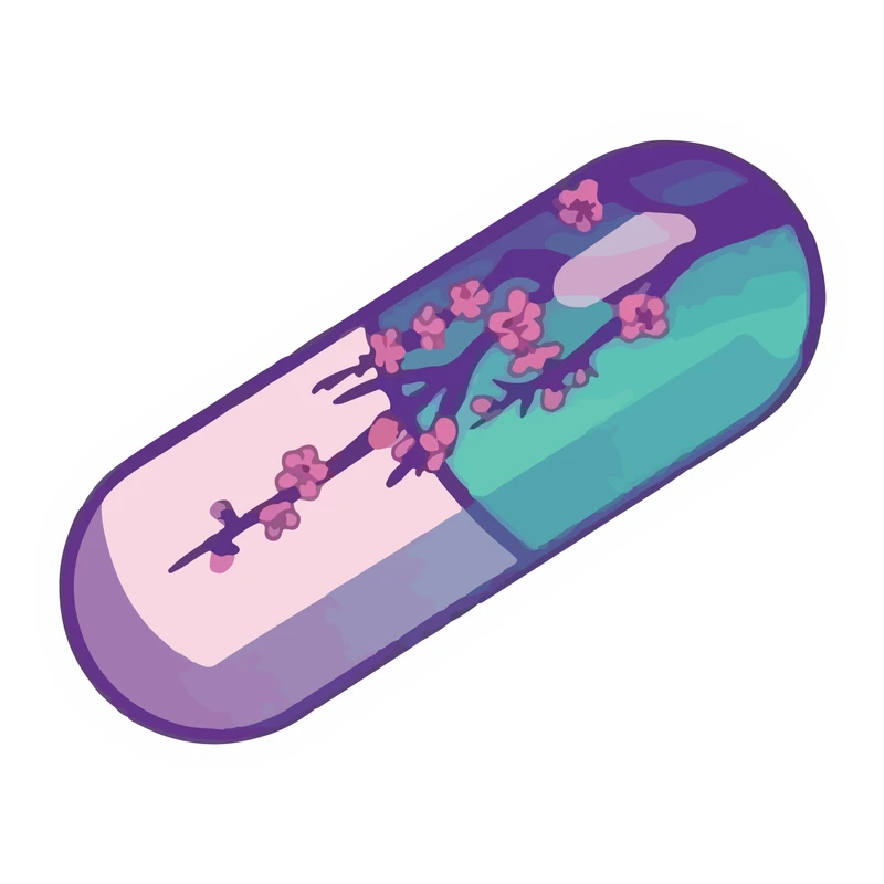 برچسب لپ تاپ طرح کپسول بهار کد 812