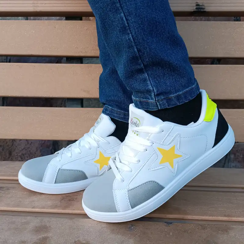 کفش روزمره زنانه مدل ونس طبی کد t.j رنگ سفید