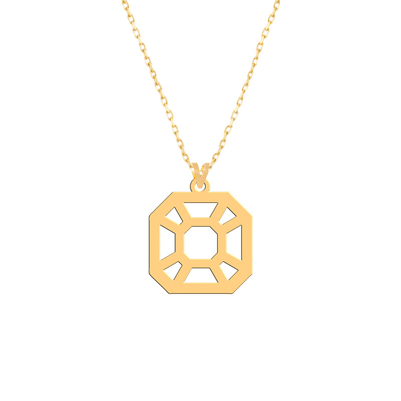 گردنبند طلا 18 عیار زنانه فرشته مدل اسلیمی WNLZ-000040