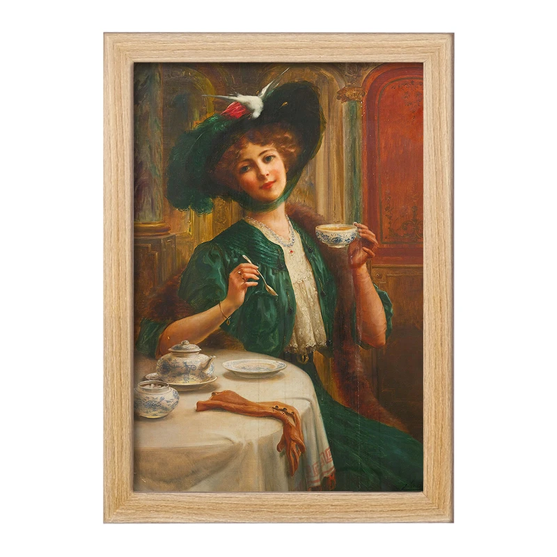 تابلو خندالو مدل نقاشی سبک و وقار اثر امیلی ورنون کد F12219