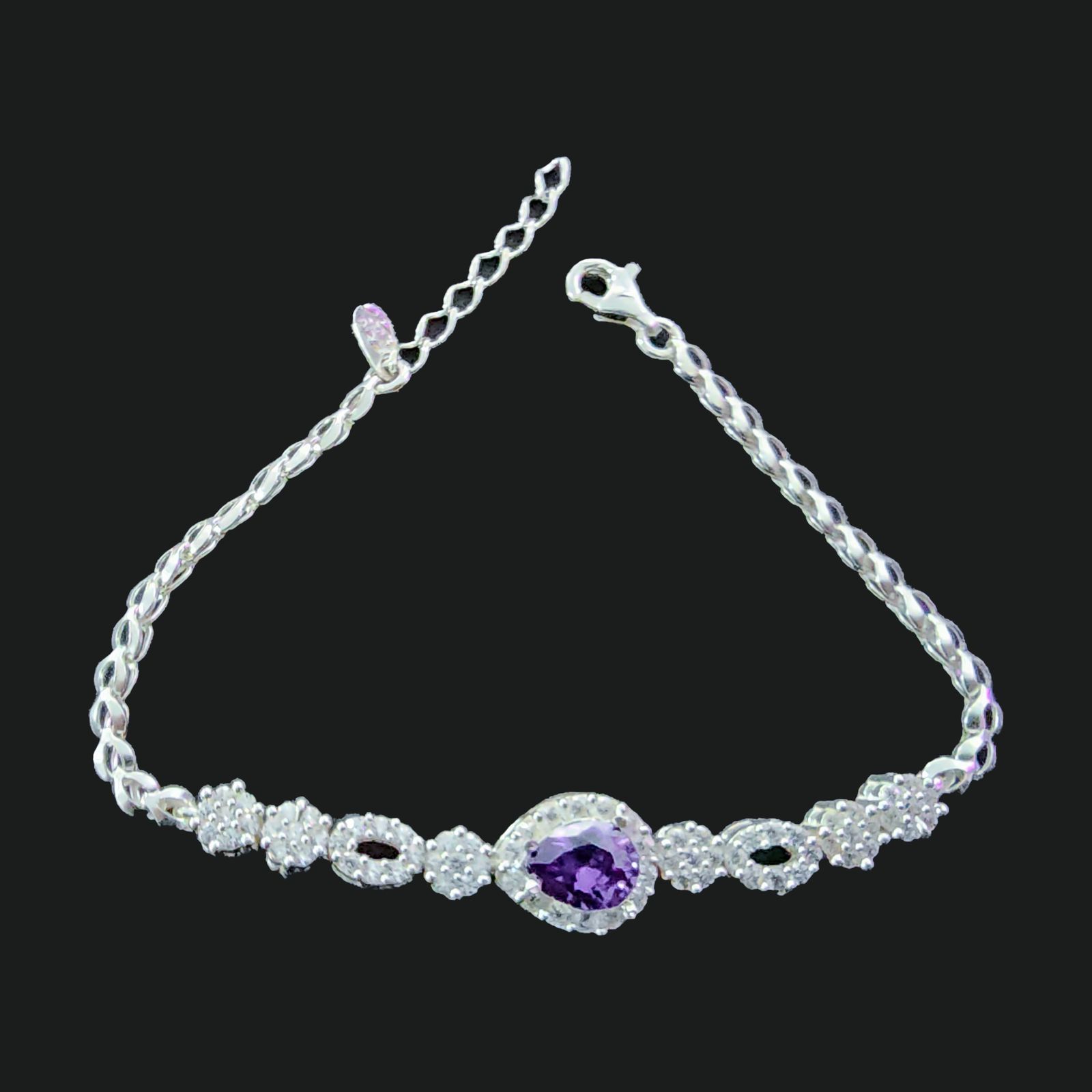 دستبند نقره زنانه مسعود جلالی نقره کار مدل 30611 -  - 1