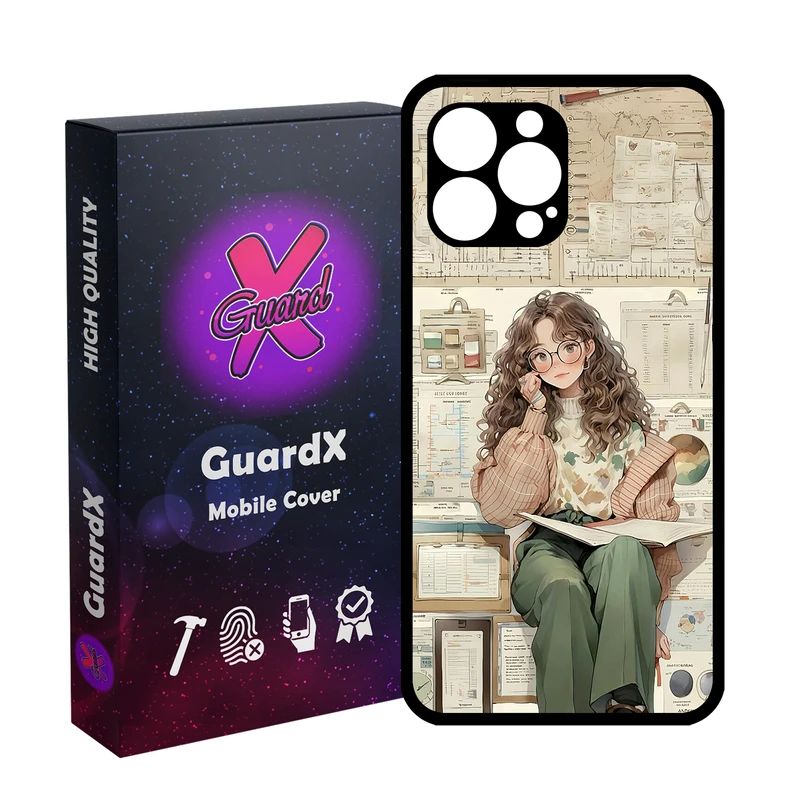 کاور گارد ایکس طرح دخترانه مدل  Glass10718 مناسب برای گوشی موبایل اپل iPhone 12 Pro