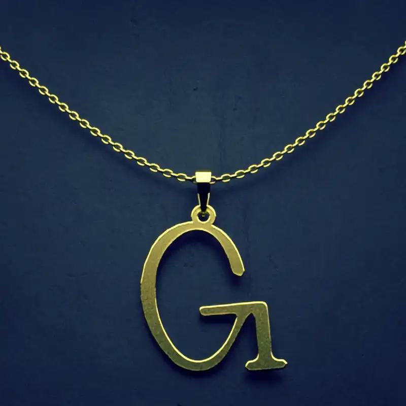 گردنبند طلا 18 عیار زنانه مدوپد مدل حرف G کد H3-1-1371