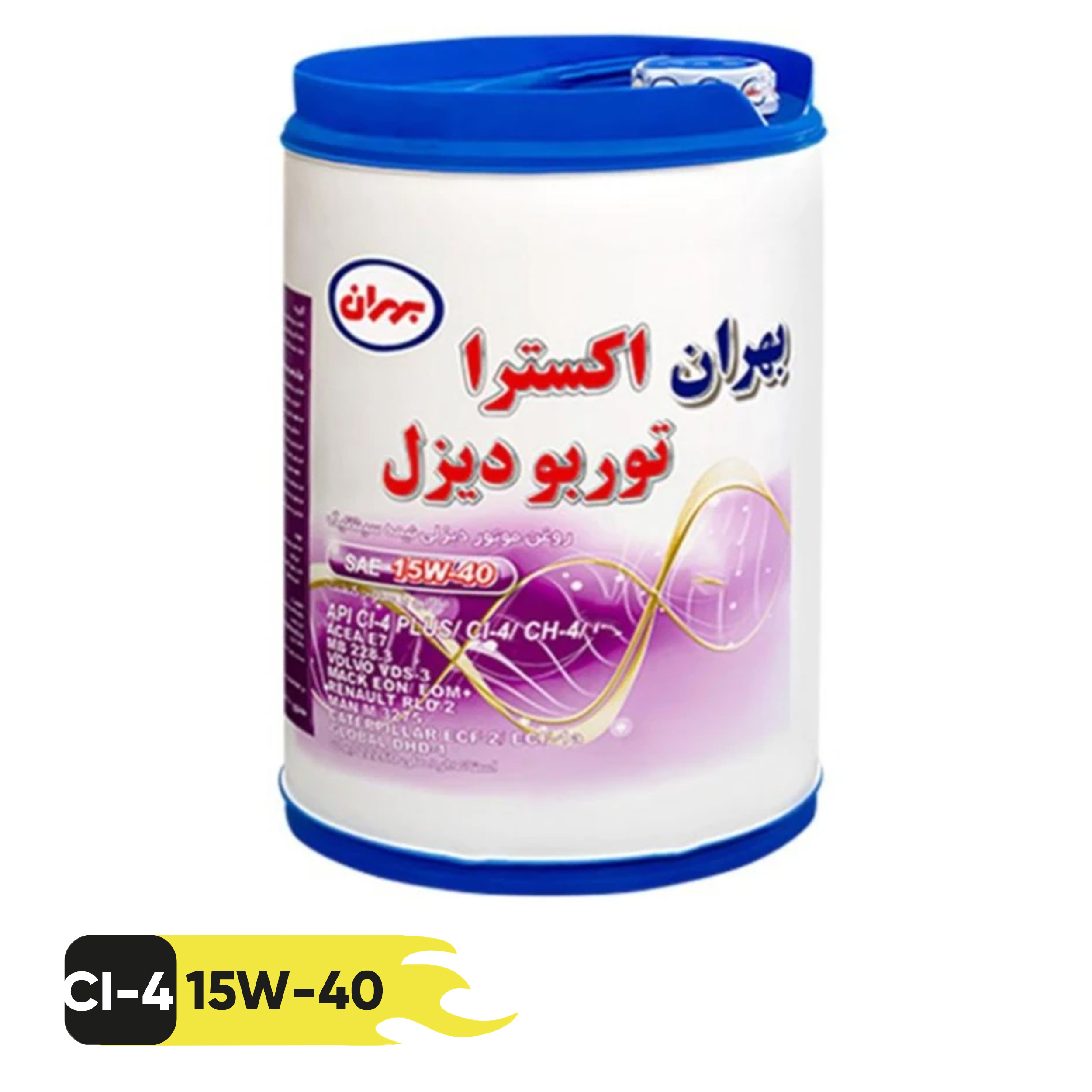 روغن موتور بهران مدل اکسترا توربو دیزل 15w40 حجم 20 لیتر