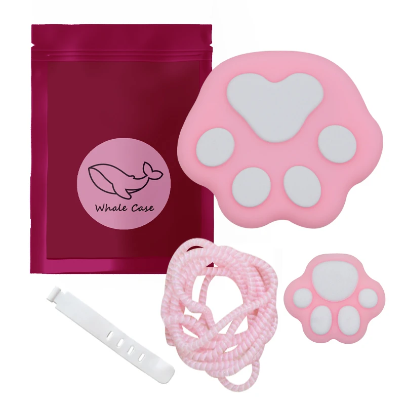 محافظ شارژر دیواری وال کیس مدل Cat مناسب برای شارژر ۲۰ وات ۳ پین اپل مجموعه ۴ عددی