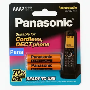 باتری  تلفن نیم قلم پانا مدل 650 میلی آمپر بسته 2 عددی