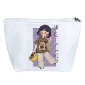 کیف لوازم آرایش دخترانه خندالو مدل دختر عینکی کد 8254