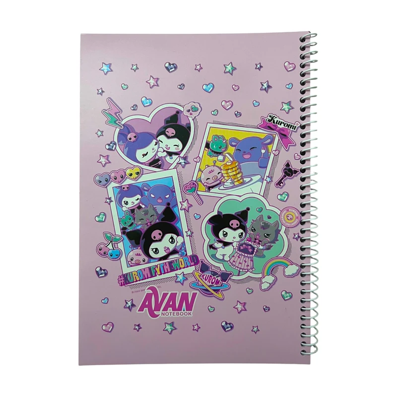 دفتر مشق 50 برگ آوان مدل حاشیه دار طرح کرومی و دوستان کد SS2