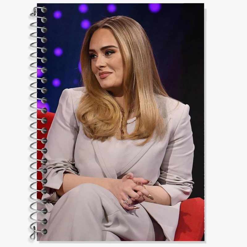 دفتر زبان 50 برگ خندالو مدل سه خط طرح ادل Adele کد 19009