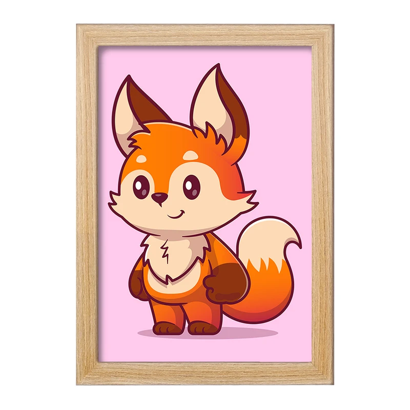 تابلو خندالو مدل حیوانات بامزه روباه کد 29725