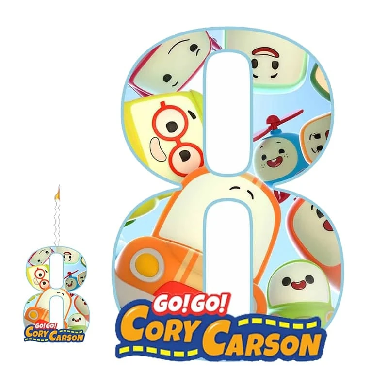 استند تولد مدل عدد 8 طرح کوری کارسن به همراه شمع