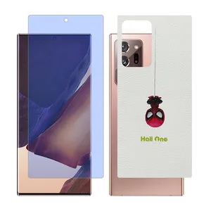 Glass Together model matte anti blue screen protector suitable for Samsung Galaxy Note20 Ultra 5G mobile phone with cover sticker on the back of the phone