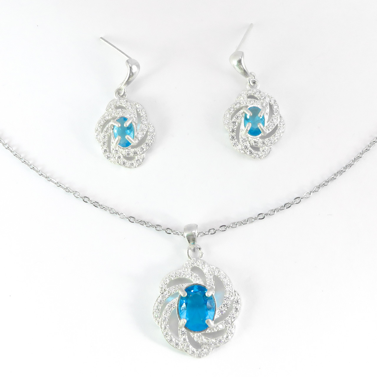 نیم ست نقره زنانه کد AV126