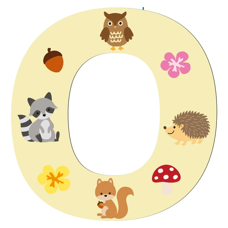 استیکر چوبی کودک باروچین مدل حرف انگلیسی O  کد 8014