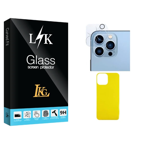 محافظ پشت گوشی ال کا جی مدل LK Glass FLL مناسب برای گوشی موبایل اپل iPhone 11 Pro  به همراه محافظ لنز دوربین