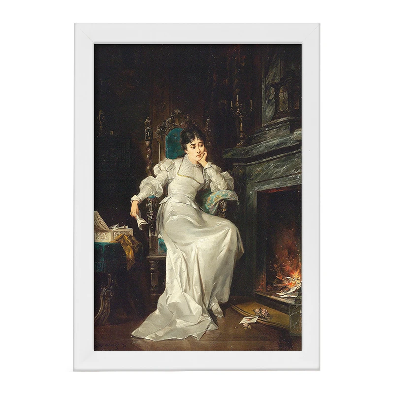 تابلو خندالو مدل نقاشی عشق گمشده اثر کارل شونینگر جوان کد F12129