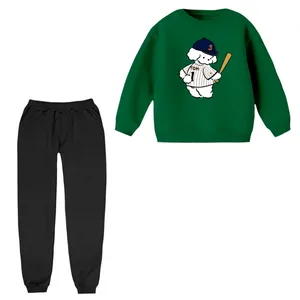 ست سویشرت و شلوار راحتی بچگانه مدل سگ بیسبال 