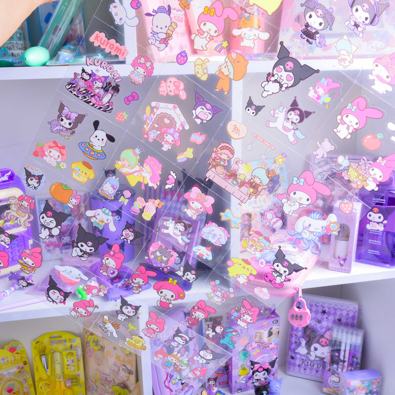 بسته لوازم تحریر مدل کرومی و گروه سانریو مجموعه 49 عددی