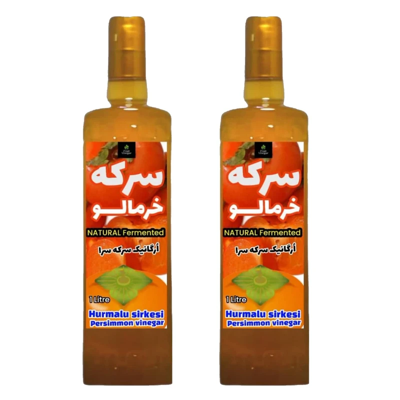 سرکه خرمالو خمری سرکه سرا - 1 لیتر بسته 2 عددی