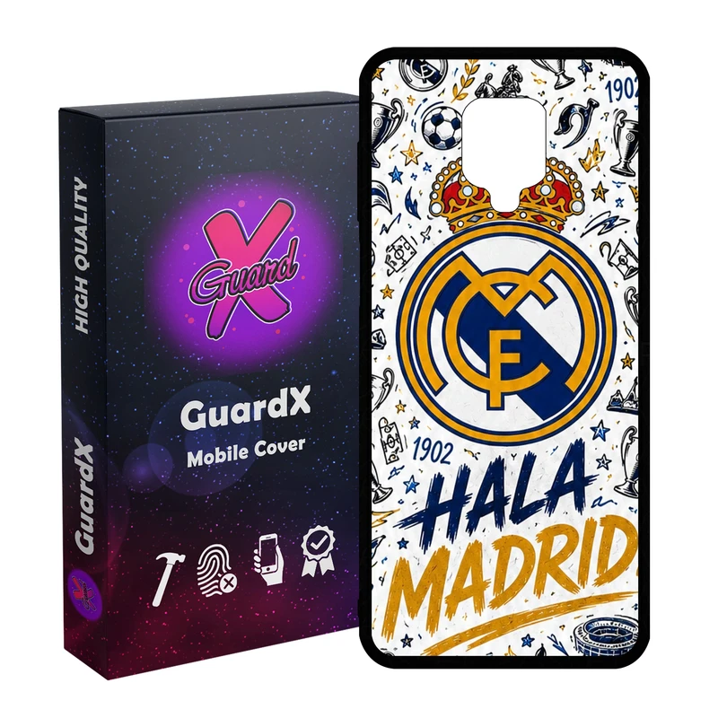 کاور گارد ایکس طرح رئال مادرید مدل 11097 مناسب برای گوشی موبایل شیائومی Redmi Note9 Pro/Note 9 Pro Max/Redmi Note 9S/MI Poco M2 Pro