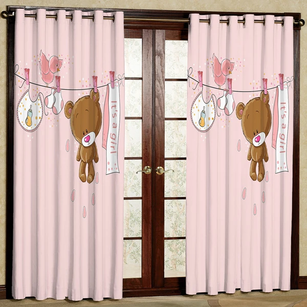 پرده مدل خرس هازان پانچی کد 58 سایز 280x140 سانتی متر