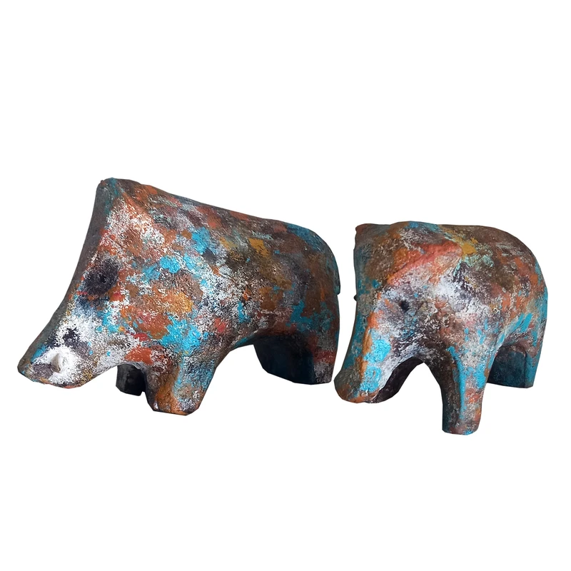 مجسمه طرح حیوانات گراز مدل P.G.046 مجموعه دو عددی