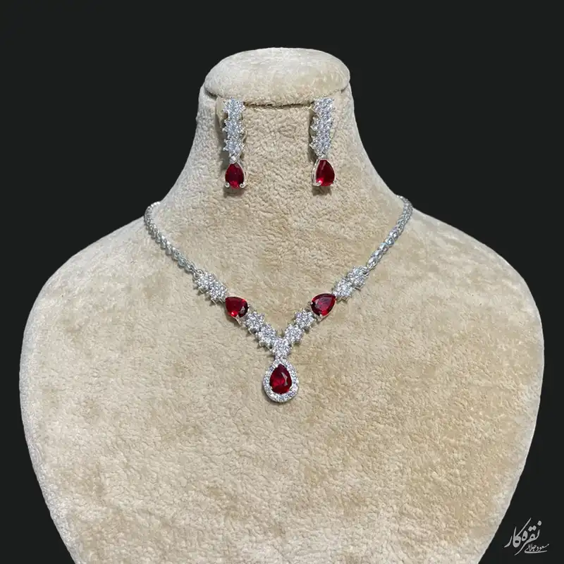 نیم ست نقره زنانه مسعود جلالی نقره کار مدل 30800
