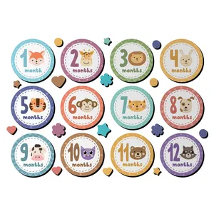 استیکر چوبی کودک باروچین مدل  ماهگرد کودک کد 4233