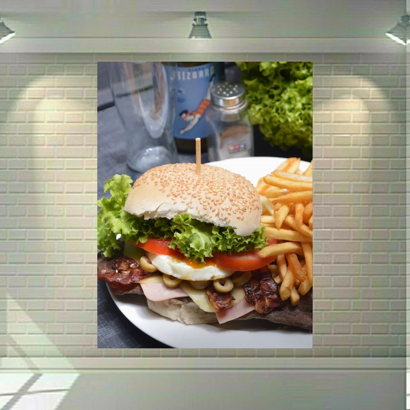  پوستر دیواری طرح فست فود مدل PO800