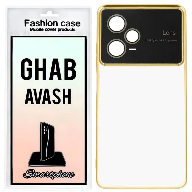 کاور قاب آوش طرح لنس مدل شفاف کد 05 مناسب برای گوشی موبایل شیائومی Redmi Note 12 Pro 5G